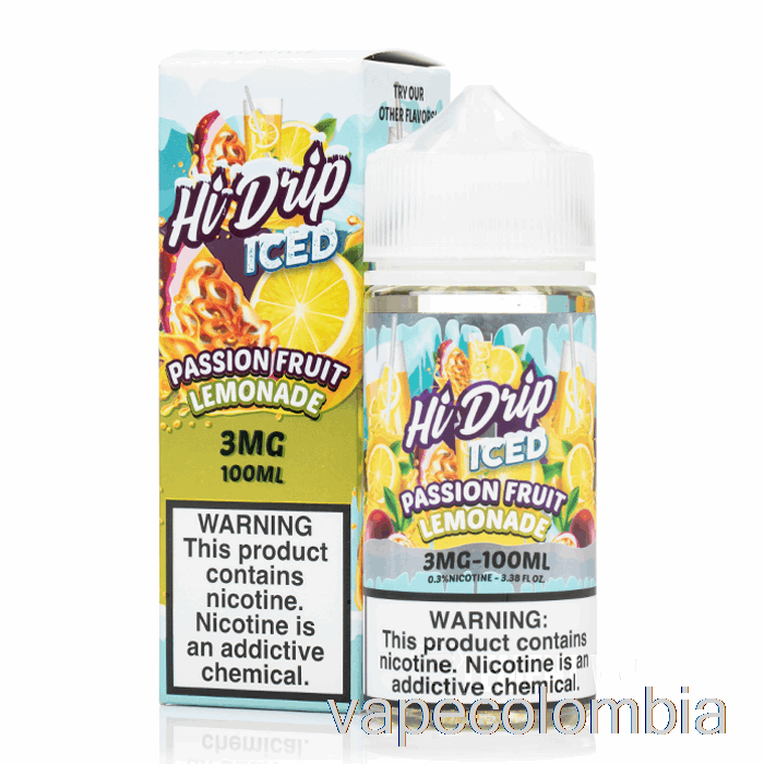 Vape Recargable Hielo De Limonada De Maracuyá - E-líquido De Alto Goteo - 100ml 3mg